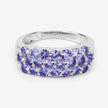 1.54 Carat Genuine Tanzanite .925 Sterling Silver Ring
