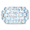 5.51 Carat Genuine Blue Topaz .925 Sterling Silver Ring