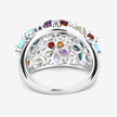4.03 Carat Genuine Multi Stones .925 Sterling Silver Ring