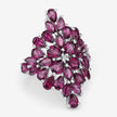 7.52 Carat Genuine Rhodolite .925 Sterling Silver Ring