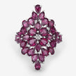 7.52 Carat Genuine Rhodolite .925 Sterling Silver Ring