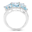 4.34 Carat Genuine Blue Topaz .925 Sterling Silver Ring