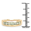 14K Yellow Gold Plated 1.26 Carat Genuine Green Sapphire .925 Sterling Silver Ring