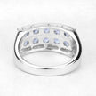 1.90 Carat Genuine Tanzanite .925 Sterling Silver Ring