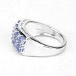 1.90 Carat Genuine Tanzanite .925 Sterling Silver Ring