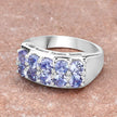 1.90 Carat Genuine Tanzanite .925 Sterling Silver Ring