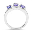 1.05 Carat Genuine Tanzanite .925 Sterling Silver Ring