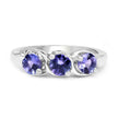 1.05 Carat Genuine Tanzanite .925 Sterling Silver Ring