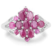 2.10 Carat Genuine Ruby .925 Sterling Silver Ring