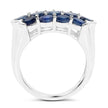 2.60 Carat Genuine Blue Sapphire .925 Sterling Silver Ring