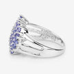 2.03 Carat Genuine Tanzanite .925 Sterling Silver Ring
