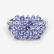 2.03 Carat Genuine Tanzanite .925 Sterling Silver Ring