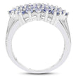 2.03 Carat Genuine Tanzanite .925 Sterling Silver Ring