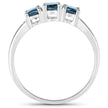 1.35 Carat Genuine London Blue Topaz and White Diamond .925 Sterling Silver Ring
