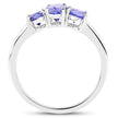 0.90 Carat Genuine Tanzanite .925 Sterling Silver Ring