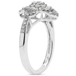 0.63 Carat Genuine White Diamond & Yellow Diamond .925 Sterling Silver Ring