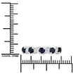 0.64 Carat Genuine Blue Sapphire and White Topaz .925 Sterling Silver Ring