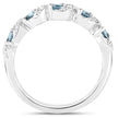 0.74 Carat Genuine London Blue Topaz and White Topaz .925 Sterling Silver Ring