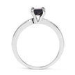 0.63 Carat Genuine Black Sapphire .925 Sterling Silver Ring