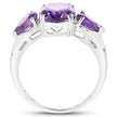 3.11 Carat Genuine Amethyst .925 Sterling Silver Ring