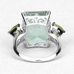 11.90 Carat Genuine Green Amethyst and Peridot .925 Sterling Silver Ring