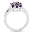 2.80 Carat Genuine Amethyst .925 Sterling Silver Ring