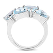 5.00 Carat Genuine  Blue Topaz .925 Sterling Silver Ring