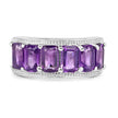 3.30 Carat Genuine Amethyst .925 Sterling Silver Ring
