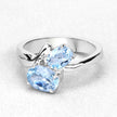 2.55 Carat Genuine Blue Topaz .925 Sterling Silver Ring
