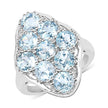 5.40 Carat Genuine Blue Topaz .925 Sterling Silver Ring