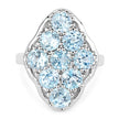 5.40 Carat Genuine Blue Topaz .925 Sterling Silver Ring
