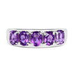 1.70 Carat Genuine  Amethyst .925 Sterling Silver Ring