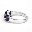3.20 Carat Genuine Amethyst .925 Sterling Silver Ring