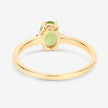 0.85 Carat Genuine Peridot and White Diamond 10K Yellow Gold Ring