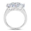 3.57 Carat Genuine  Blue Topaz .925 Sterling Silver Ring