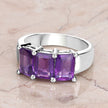 2.85 Carat Genuine Amethyst .925 Sterling Silver Ring