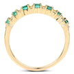 0.41 Carat Genuine Zambian Emerald and White Diamond 14K Yellow Gold Ring
