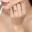 1.02 Carat Genuine Ruby and White Diamond 14K White Gold Ring