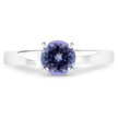 0.95 Carat Genuine Tanzanite .925 Sterling Silver Ring