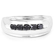 0.50 Carat Genuine Black Diamond .925 Sterling Silver Ring