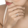 0.78 Carat Genuine Morganite and White Diamond 14K Rose Gold Ring