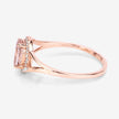 0.78 Carat Genuine Morganite and White Diamond 14K Rose Gold Ring