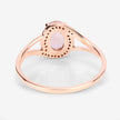 0.78 Carat Genuine Morganite and White Diamond 14K Rose Gold Ring