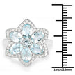 2.88 Carat Genuine Aquamarine .925 Sterling Silver Ring