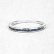 0.20 Carat Genuine Blue Diamond .925 Sterling Silver Ring