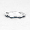 0.20 Carat Genuine Blue Diamond .925 Sterling Silver Ring