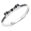 0.31 Carat Genuine Blue Sapphire 14K White Gold Ring