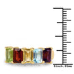 2.70 Carat Genuine Multi Stones .925 Sterling Silver Ring