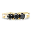 0.99 Carat Genuine Black Diamond .925 Sterling Silver Ring