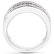 3.36 Carat Genuine Multi Stones .925 Sterling Silver Ring